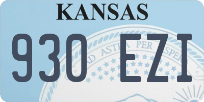 KS license plate 930EZI