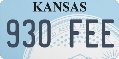 KS license plate 930FEE