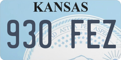 KS license plate 930FEZ