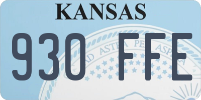 KS license plate 930FFE