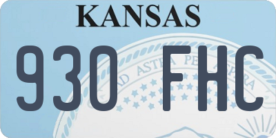 KS license plate 930FHC