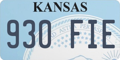 KS license plate 930FIE