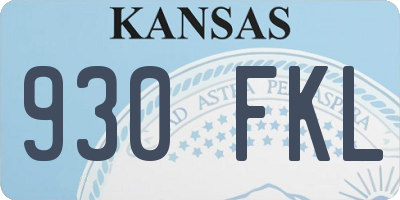 KS license plate 930FKL