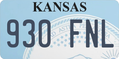 KS license plate 930FNL