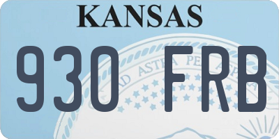 KS license plate 930FRB
