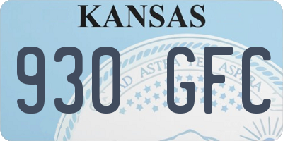 KS license plate 930GFC
