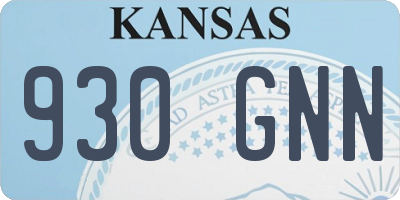 KS license plate 930GNN