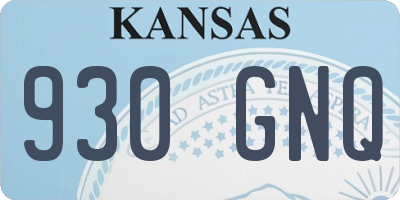KS license plate 930GNQ
