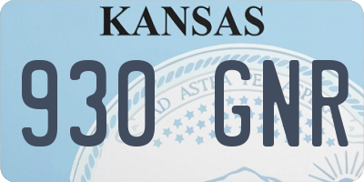 KS license plate 930GNR