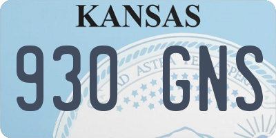 KS license plate 930GNS