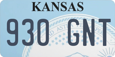 KS license plate 930GNT