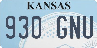 KS license plate 930GNU