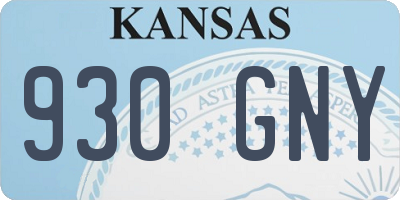 KS license plate 930GNY