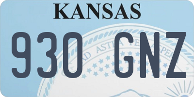KS license plate 930GNZ