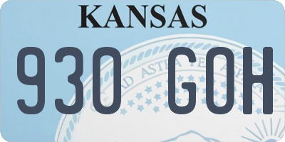 KS license plate 930GOH