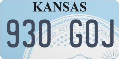 KS license plate 930GOJ
