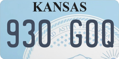 KS license plate 930GOQ