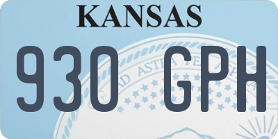 KS license plate 930GPH