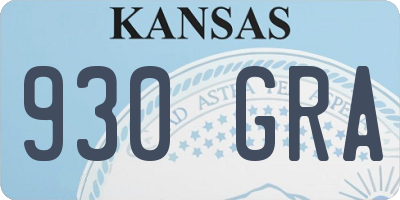 KS license plate 930GRA