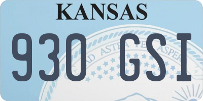KS license plate 930GSI
