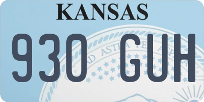 KS license plate 930GUH