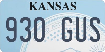 KS license plate 930GUS