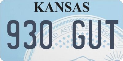 KS license plate 930GUT