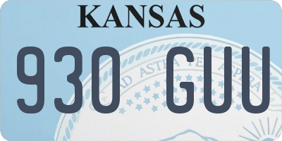 KS license plate 930GUU