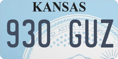 KS license plate 930GUZ
