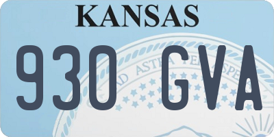 KS license plate 930GVA