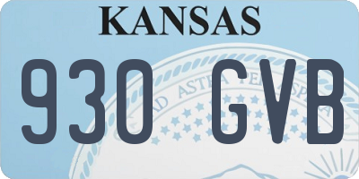 KS license plate 930GVB