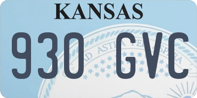 KS license plate 930GVC