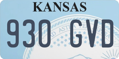 KS license plate 930GVD