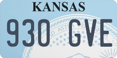 KS license plate 930GVE