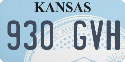 KS license plate 930GVH
