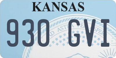 KS license plate 930GVI