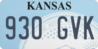 KS license plate 930GVK