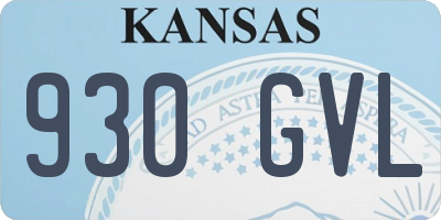 KS license plate 930GVL