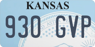 KS license plate 930GVP