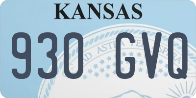 KS license plate 930GVQ