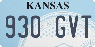 KS license plate 930GVT
