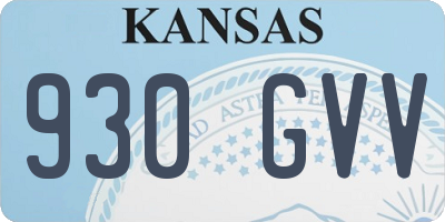 KS license plate 930GVV