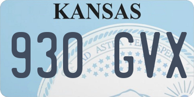 KS license plate 930GVX