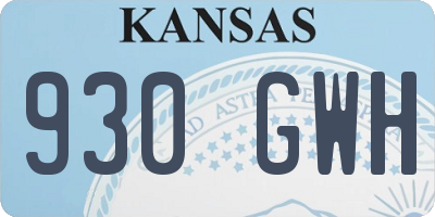 KS license plate 930GWH