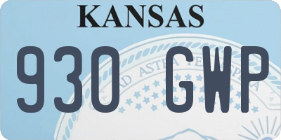 KS license plate 930GWP