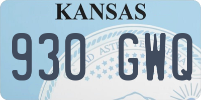 KS license plate 930GWQ