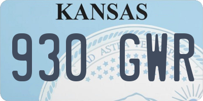 KS license plate 930GWR