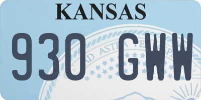 KS license plate 930GWW
