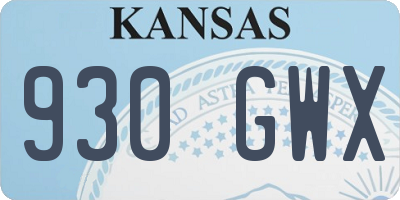 KS license plate 930GWX