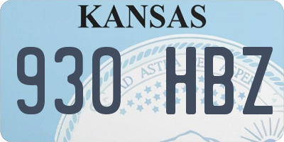 KS license plate 930HBZ